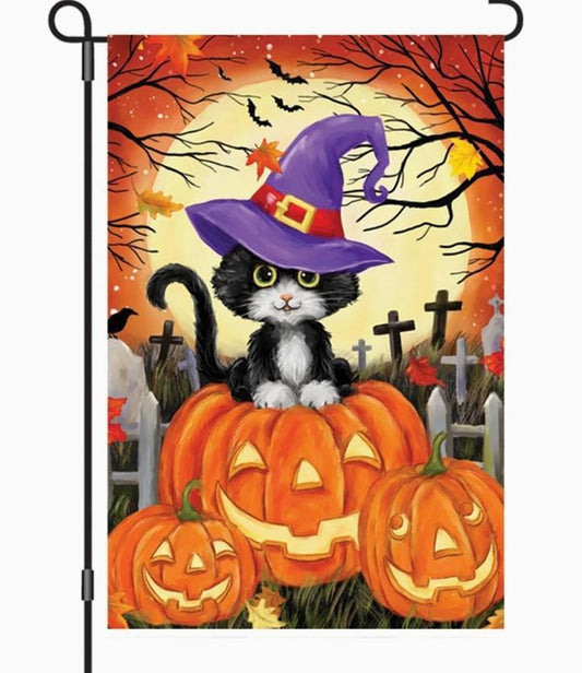 12 in. Flag - Halloween Cat