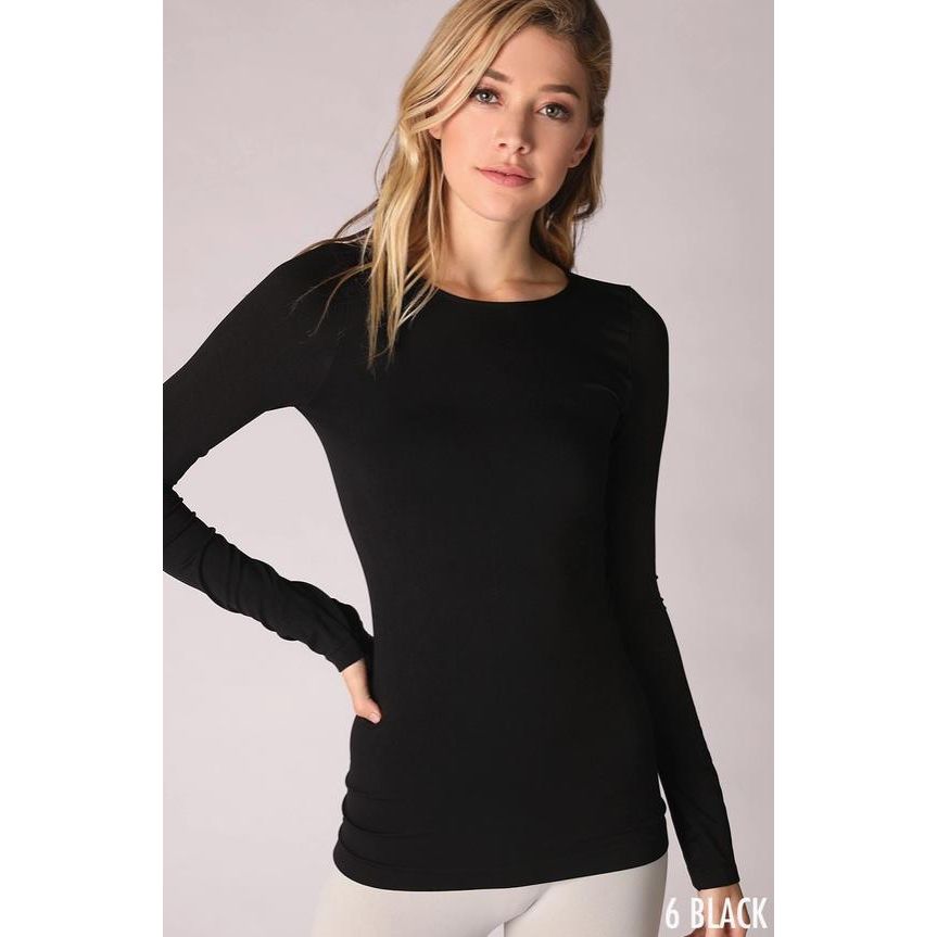 Long Sleeve Crew Neck Top ONE SIZE