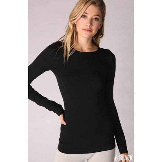 Long Sleeve Crew Neck Top ONE SIZE