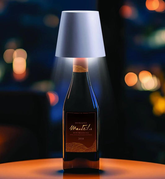 Wine Bottle Lamp - White