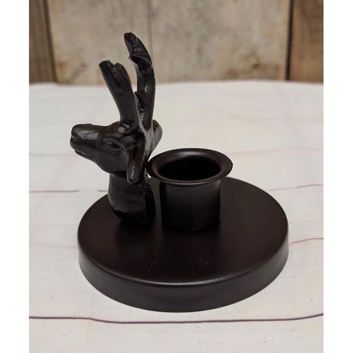 Metal Deer On Taper Holder