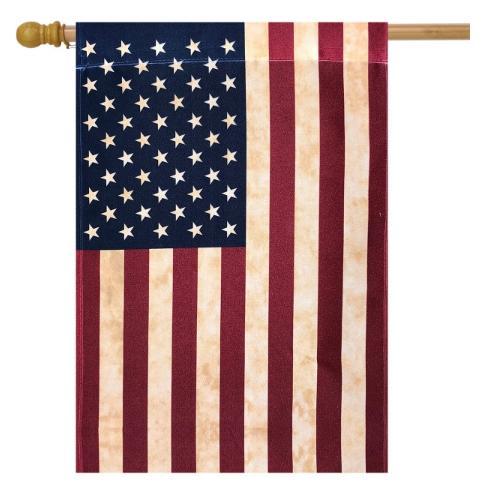 Tea Stained American House Flag