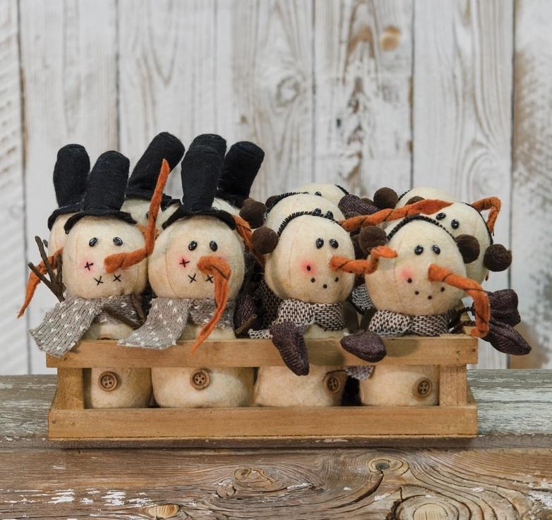 Snowman Plush Ornament Assorted