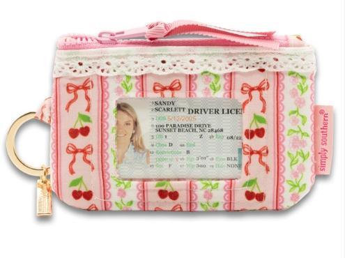 Simply Southern Lace Bow & Cherries ID Wallet