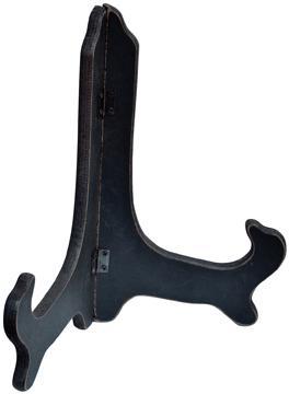 Wood Plate Stand (Black- 9")