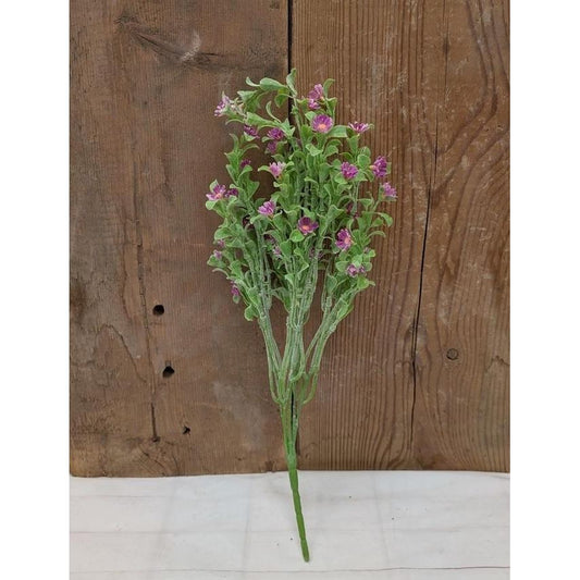 Greens with Mini Purple Flowers