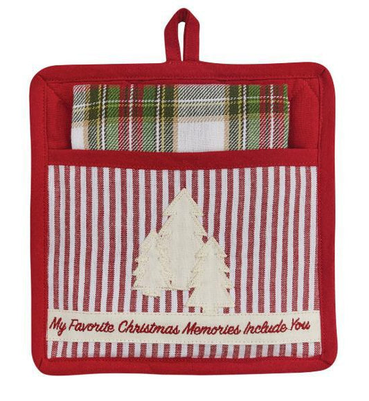 Tree Farm Pocket Potholder Set
