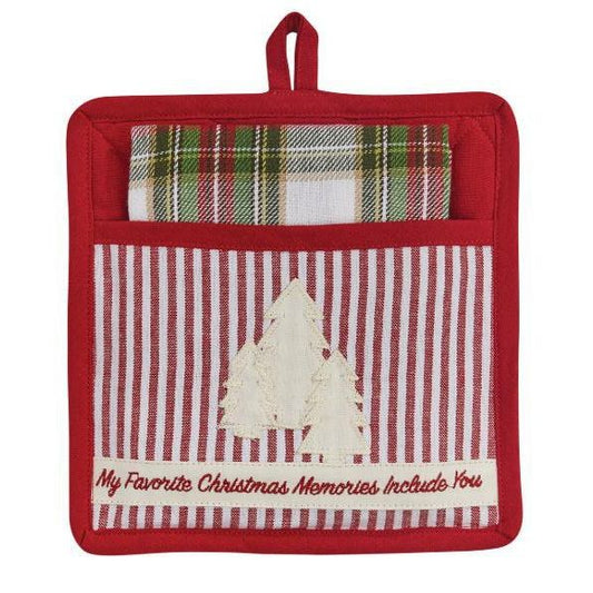 Tree Farm Pocket Potholder Set