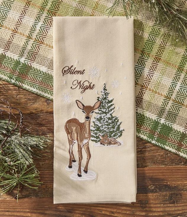Park Design Silent Night Deer Dishtowel