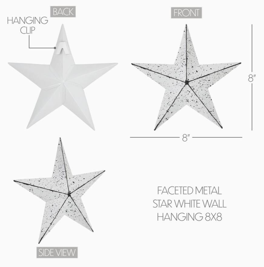 Metal Star Speckled Distressed (White)