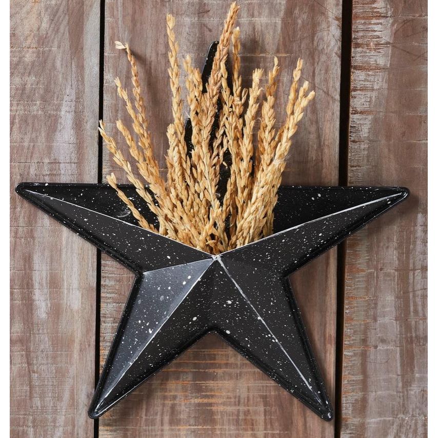 Metal Star Speckled Distressed Black w/ Pocket