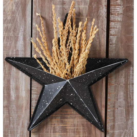 Metal Star Speckled Distressed Black w/ Pocket