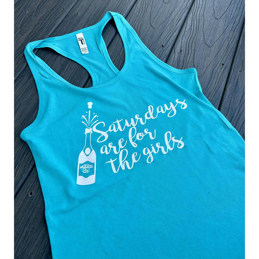 Saturdays Are for the Girls Tank (Turquoise)