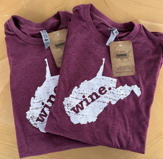 Wine. West Virginia Tee (Maroon)