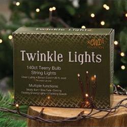 Teeny String Lights Brown Cord (140ct)