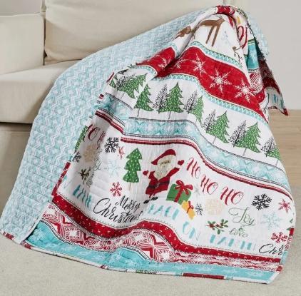 Ho Ho Holidays Quilted Throw