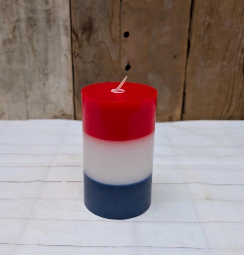 Red, White and Blue Flameless Candle