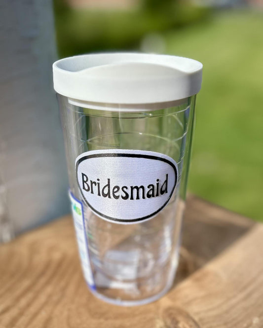 Tervis 16 oz Tumbler (Bridesmaid- Black and White)
