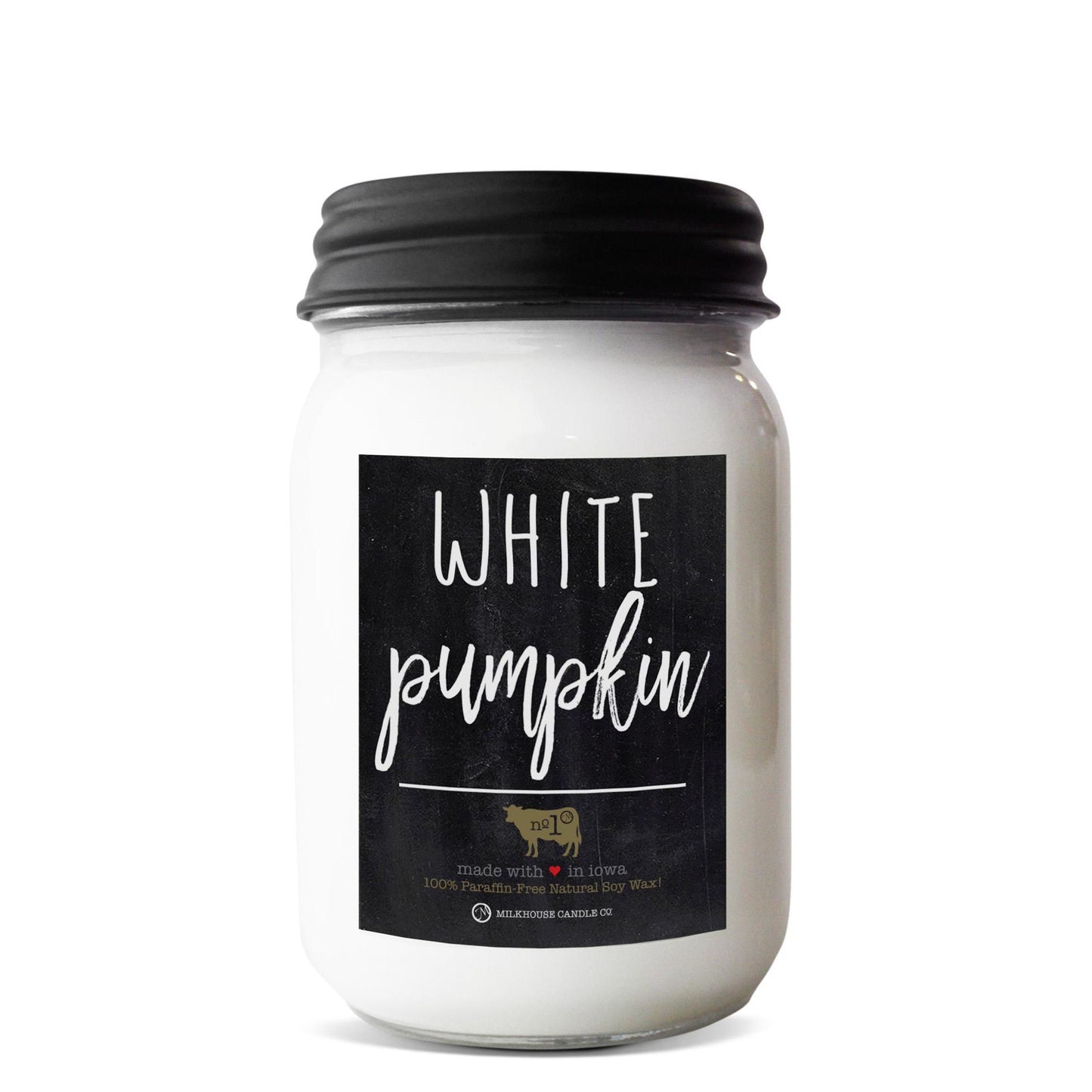 Milkhouse Candles White Pumpkin Mason Jar 13 oz Candle