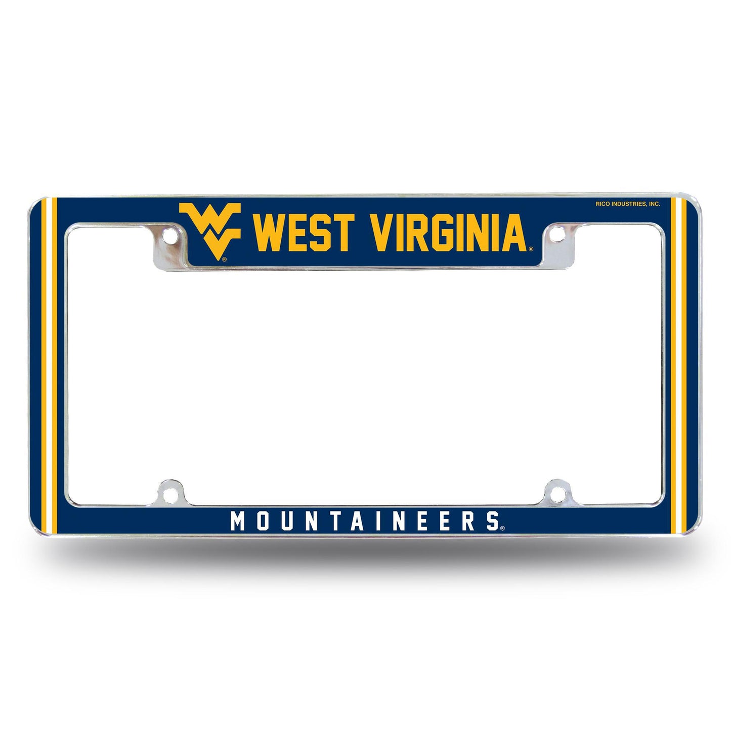 West Virginia Mountaineers Classic Chrome License Plate Frame