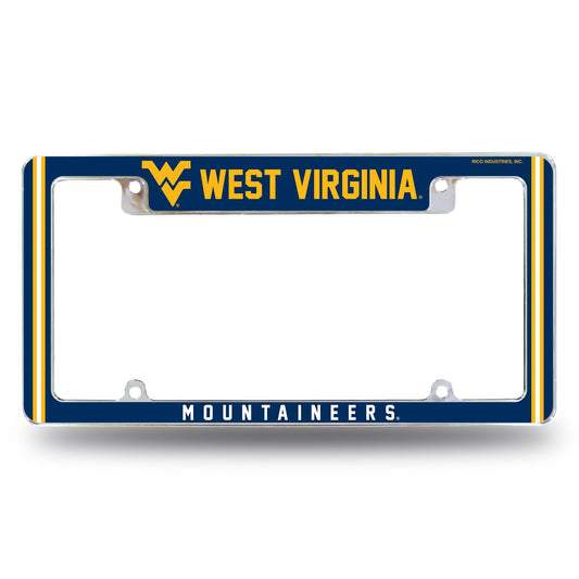 West Virginia Mountaineers Classic Chrome License Plate Frame