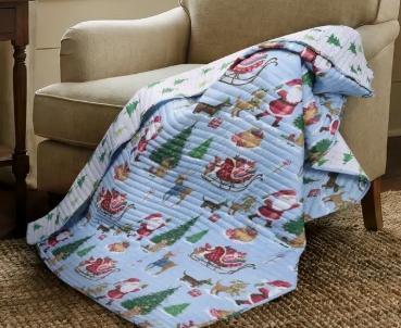 Santa's Gift Quilted Throw