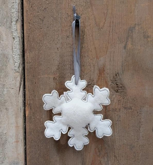 Felt Snowflake White or Gray