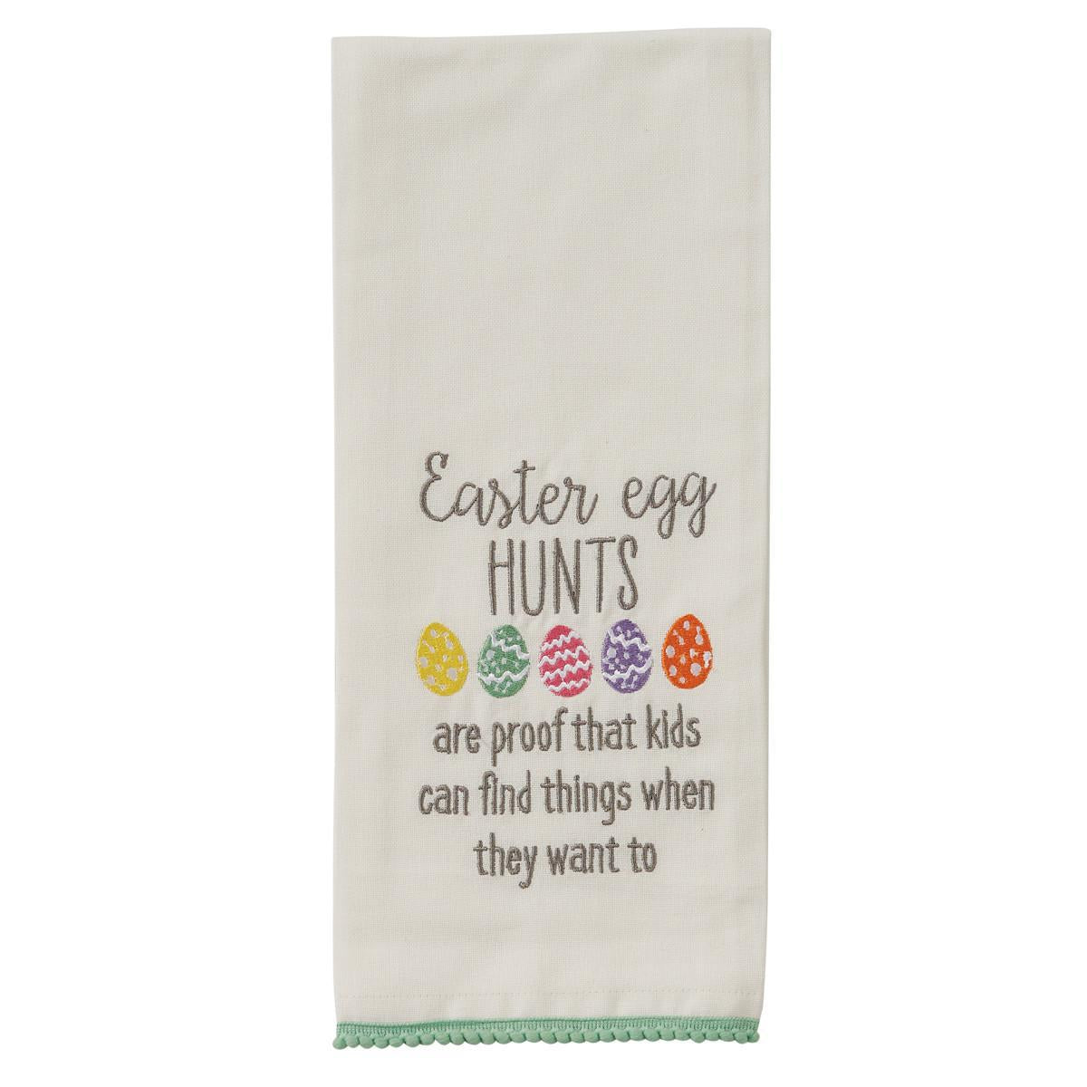 Park Design Egg Hunts Embroidered Dishtowel