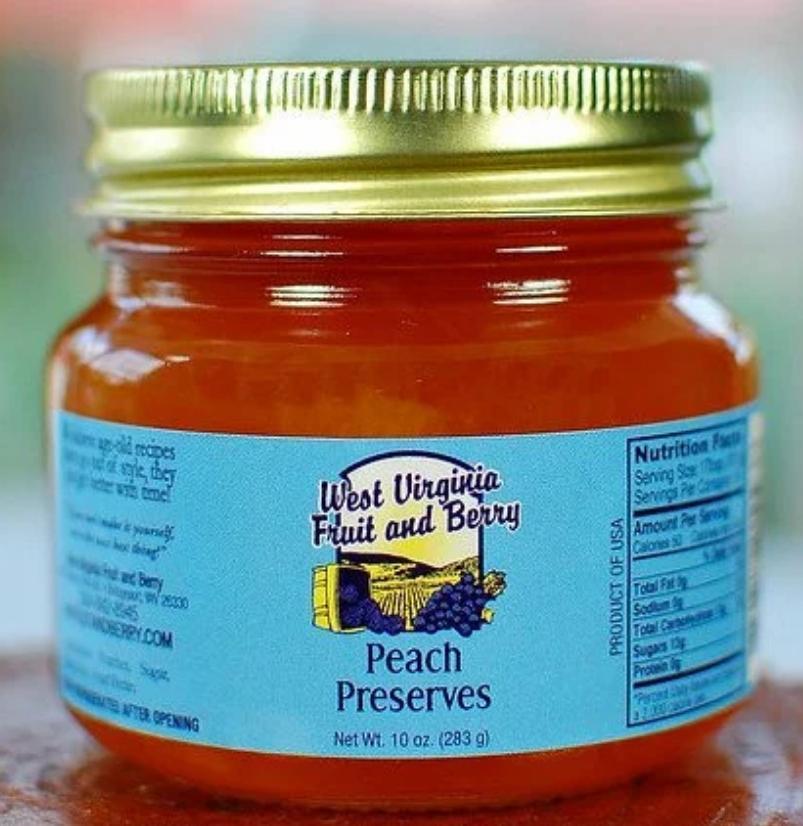 West Virginia Fruit & Berry Peach Preserves