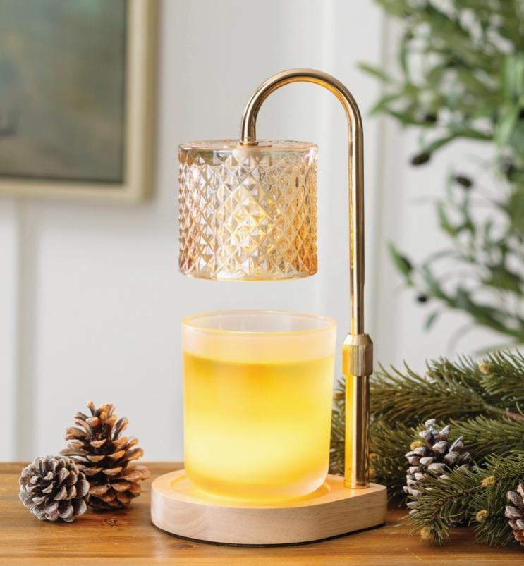 Champagne Crystal Candle Warmer Lamp