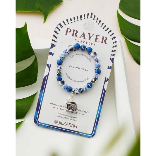 Blue Prayer Bracelet