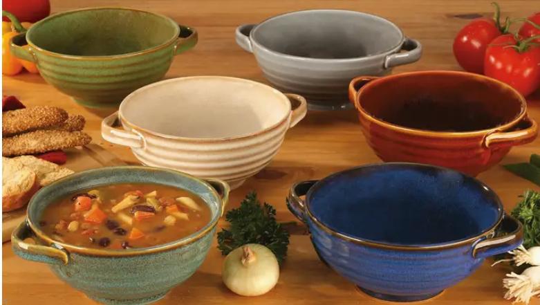 Reactive Glaze Soup Crocks Assorted Colors
