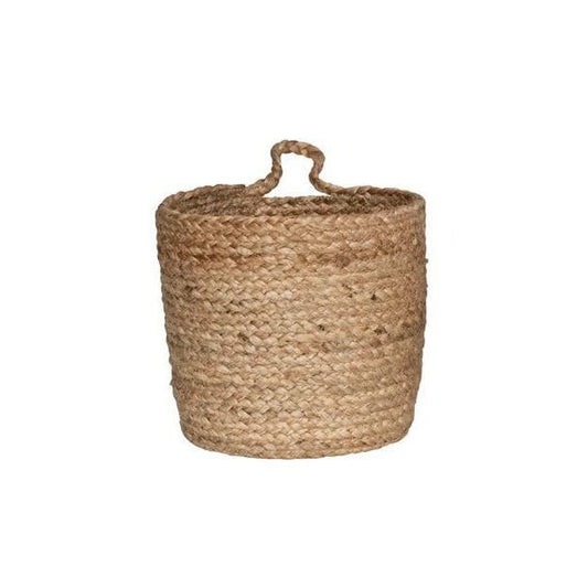 Braided Jute Nesting Basket w/ Handle