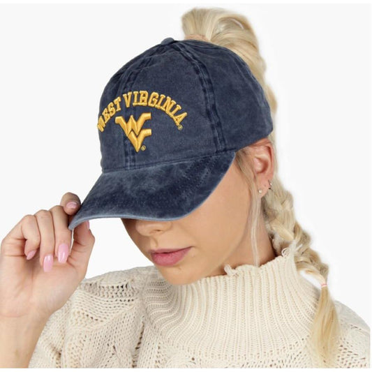 West Virginia University Logo Ponyflo Collegiate Hat