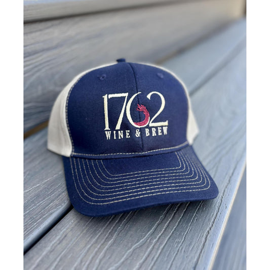 1762 Wine & Brew Mesh Hat (Navy & Cream)
