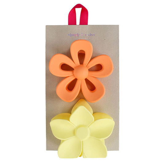 Simply Southern Claw Clip Hair Set- Flower