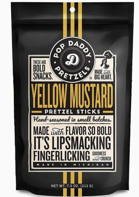 Pop Daddy Yellow Mustard Pretzel Sticks
