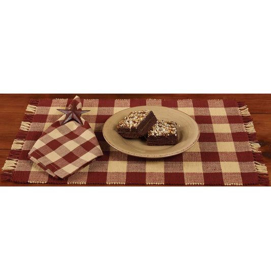 Burgundy Check Placemat