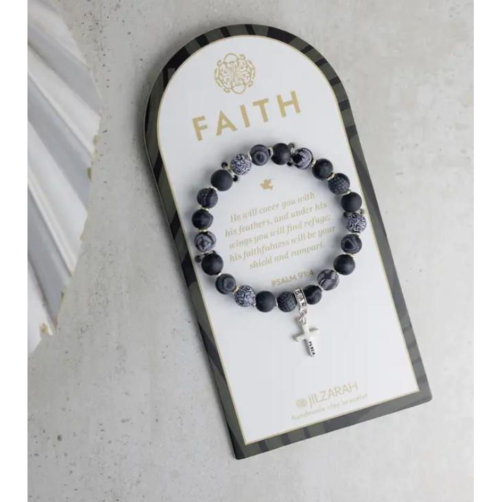 Jilzarah Black Faith Bracelet