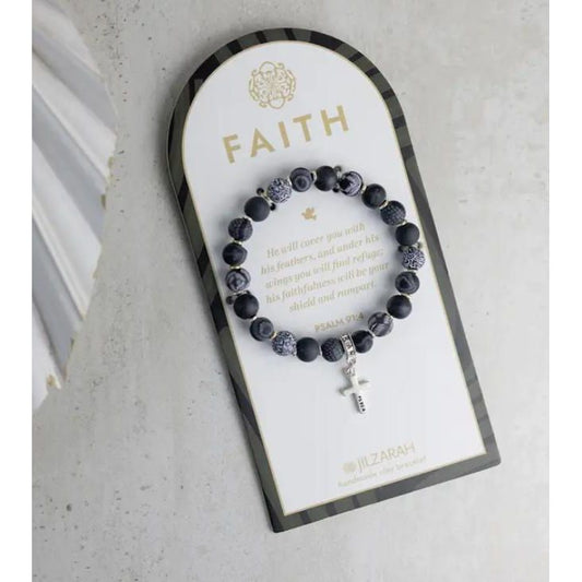 Jilzarah Black Faith Bracelet