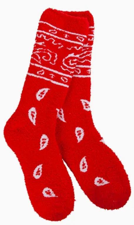 World's Softest Socks Cozy Collection (Bandana Red)