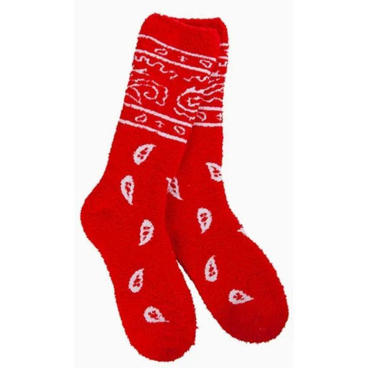 World's Softest Socks Cozy Collection (Bandana Red)