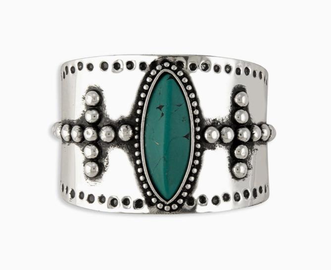 Myra Forever Faith Silver Cuff Bracelet