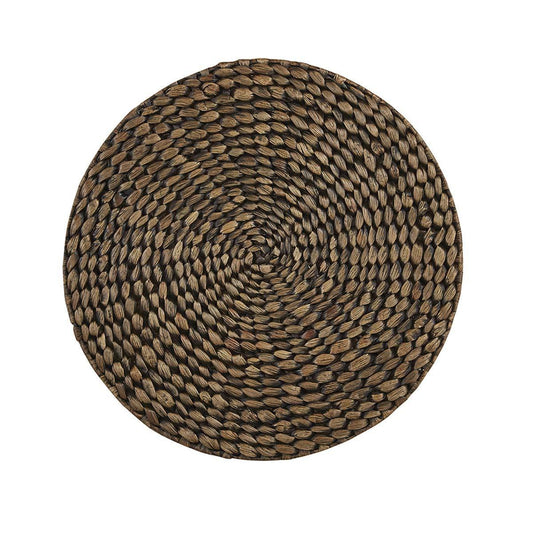 Park Design Braided Hyacinth Round Placemat (Brown)