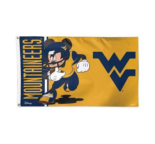 West Virginia Mountaineers Flag 3X5 Mickey Mouse Football