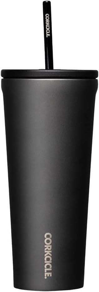 Cold Cup Insulated Tumbler With Straw (Matte Black)