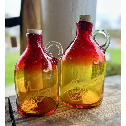 Blenko Glass Wild and Wonderful Large Moonshine Jug (Tangerine)
