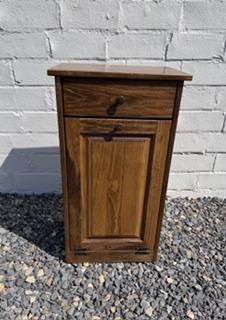 Amish Made Single Trash Can (Oak)