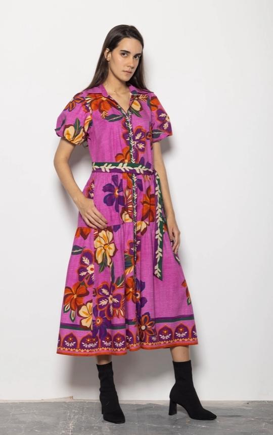 Mauve Blossoms Della Dress