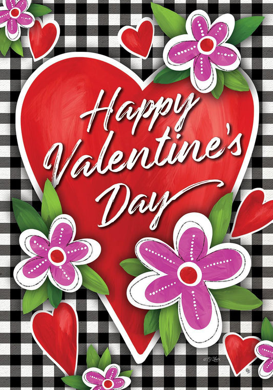 Gingham Valentine Flag